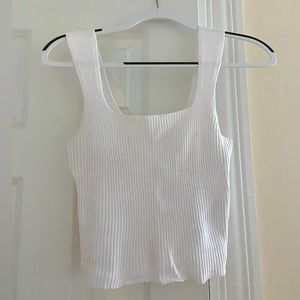 White ribbed tank